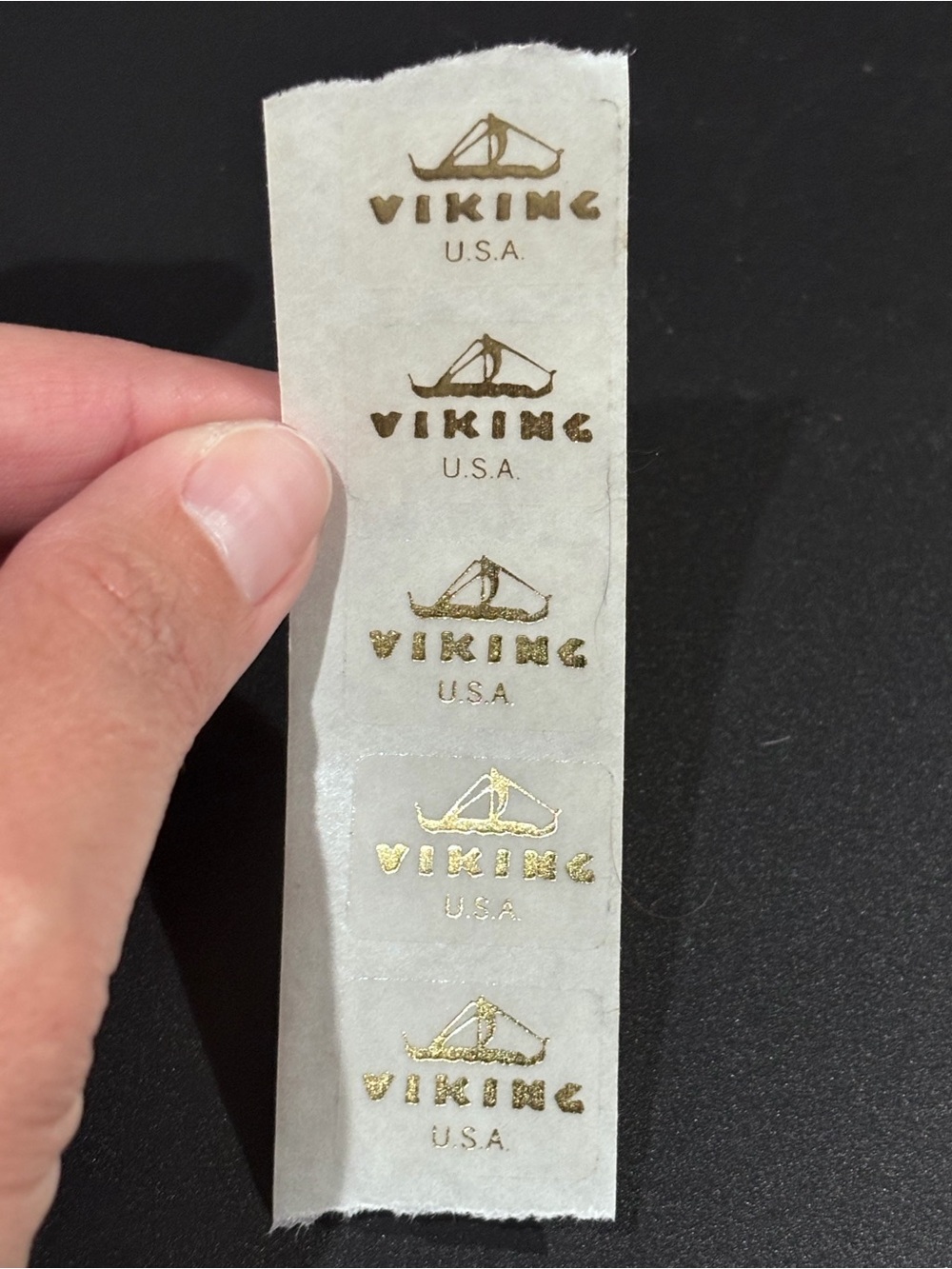 Viking Glass Gold Foil Factory Authentic Stickers (5)